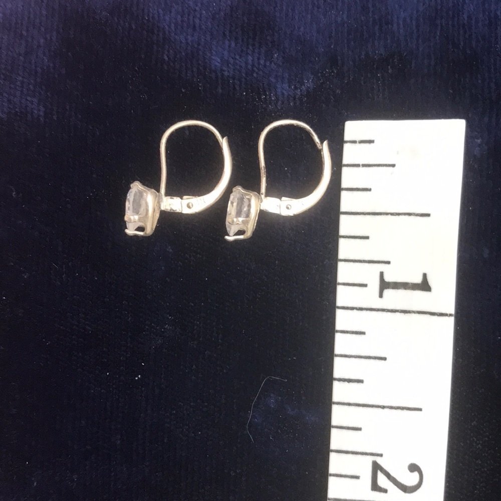 Vintage Earrings Stamped “HH”  Silver heart - Picture 4 of 6